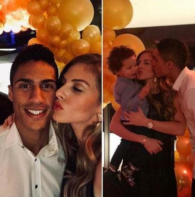 Varane comemorou com a família