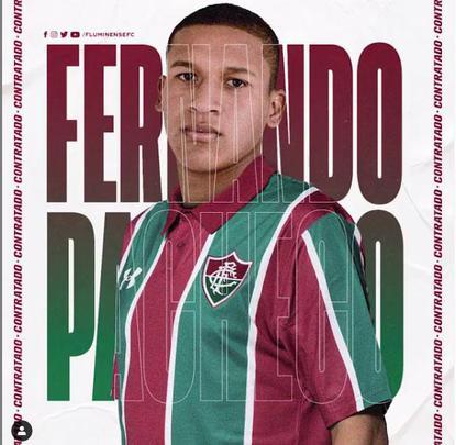 O Fluminense anunciou a contratação do atacante Fernando Pacheco, que estava no Sporting Crystal, do Peru