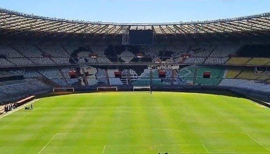 Fotos dos mosaicos feitos para a partida entre Atltico e Boca Juniors no Mineiro, pelas oitavas de final da Copa Libertadores