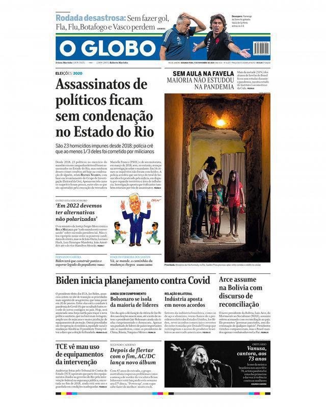 
O Globo - 'Sem fazer gol, Fla, Flu, Botafogo e Vasco perdem'