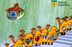 Rebaixamento do Cruzeiro viva meme nas redes socias