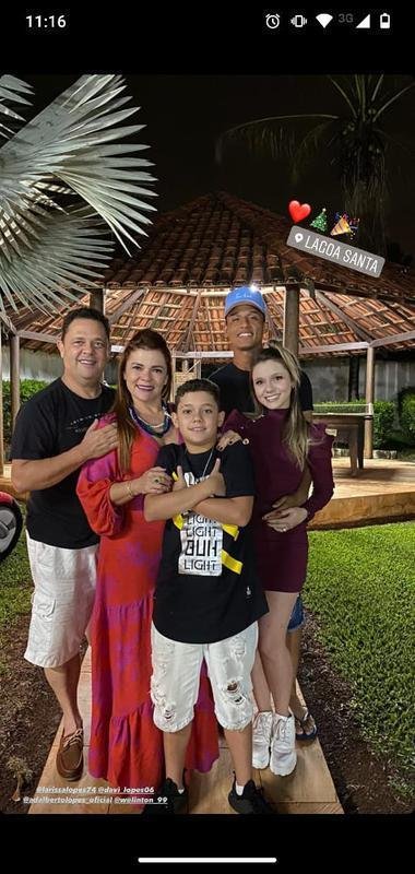 Welinton passou ao lado da famlia da namorada