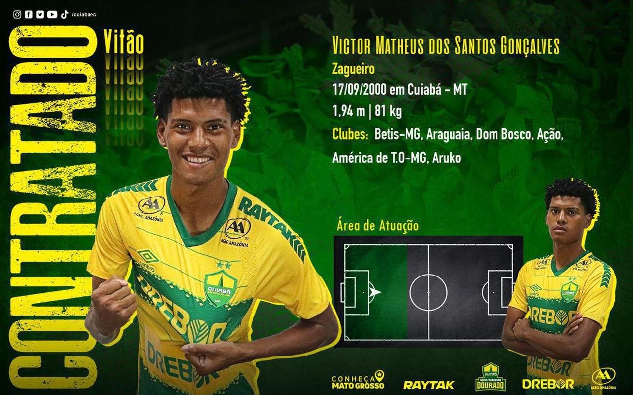 Cuiab anunciou o zagueiro Vito