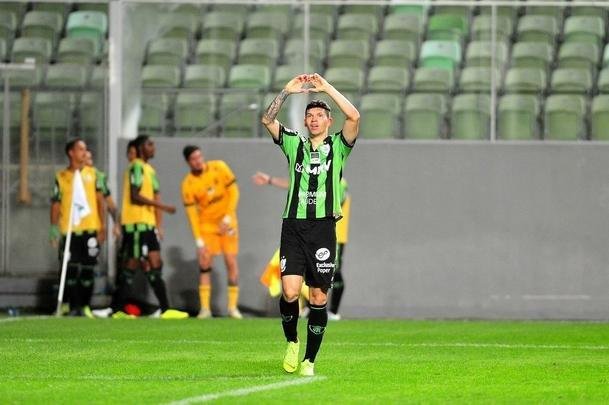 Amrica vence o Bragantino no Independncia e entra no G4 da Srie B