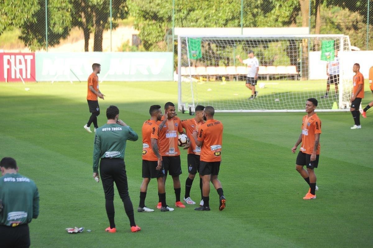 Fotos do ltimo treino do Atltico antes do jogo contra o Unin La Calera