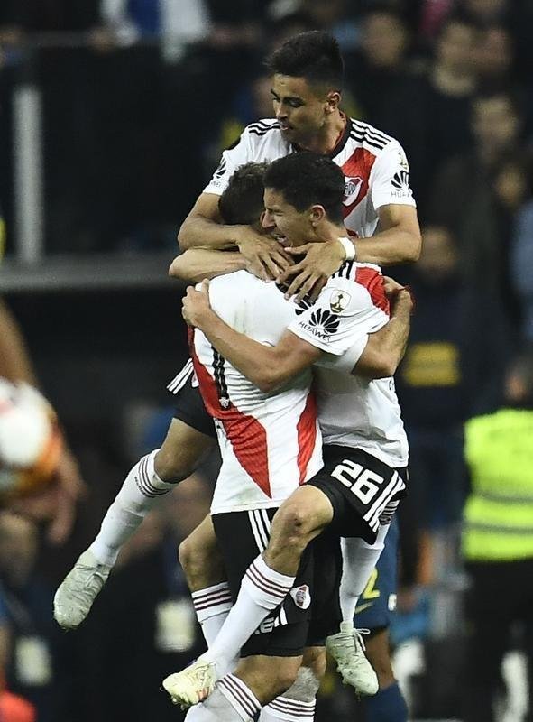 Pratto marcou o gol de empate do River Plate diante do Boca na final da Libertadores