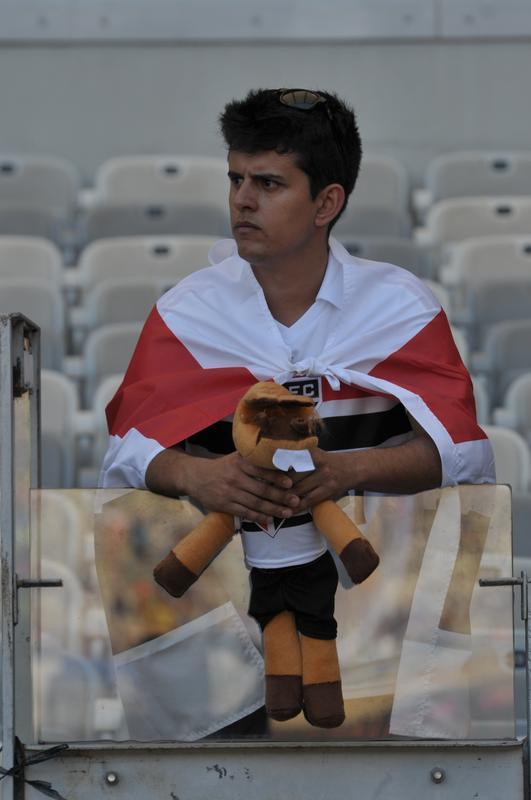 Imagens das torcidas de Cruzeiro e So Paulo no Mineiro