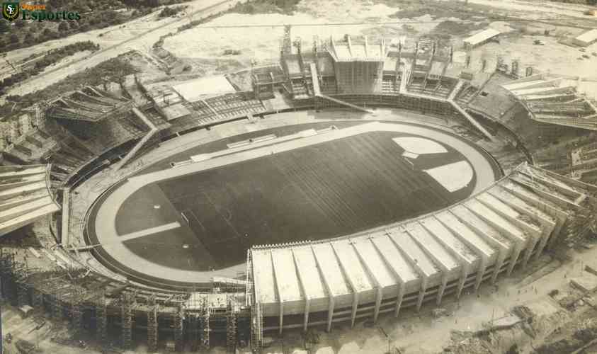Foto area do Mineiro do ano de 1965, em fase final da construo