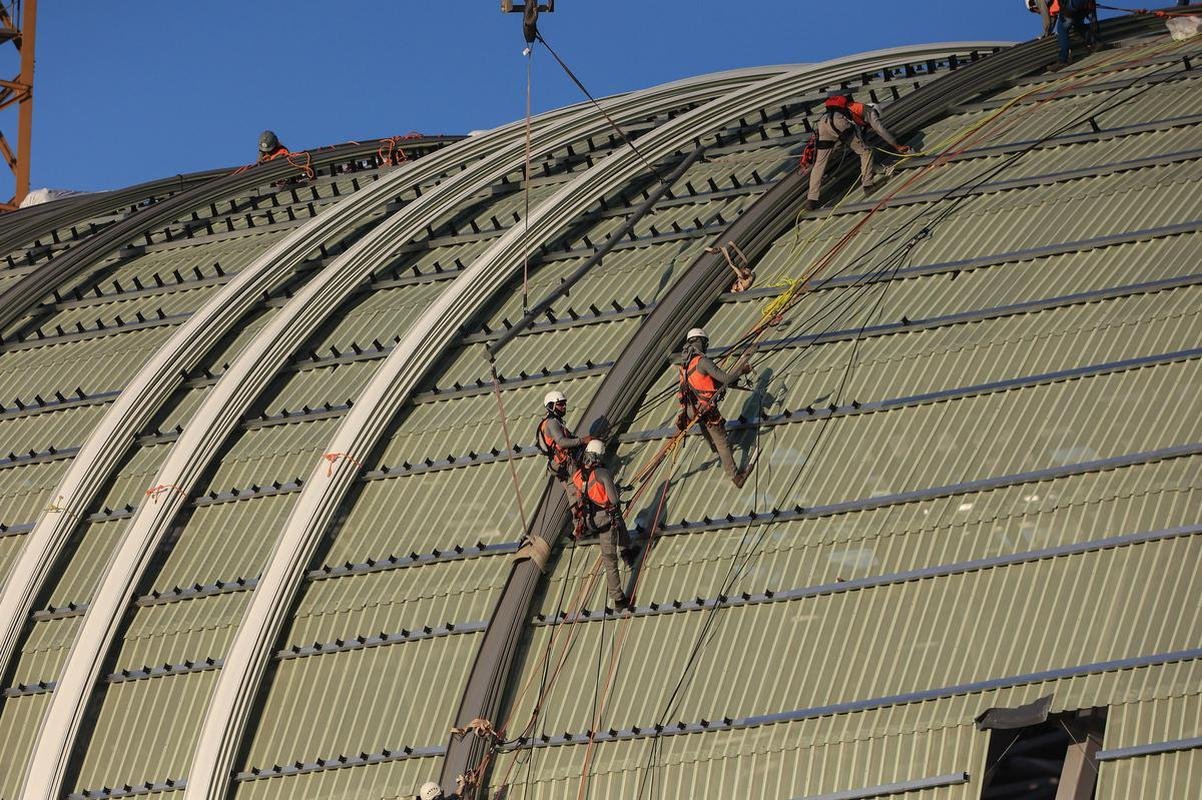 Arena MRV segue em ritmo acelerado de obras. Previso de concluso do estdio foi atualizada para dezembro.