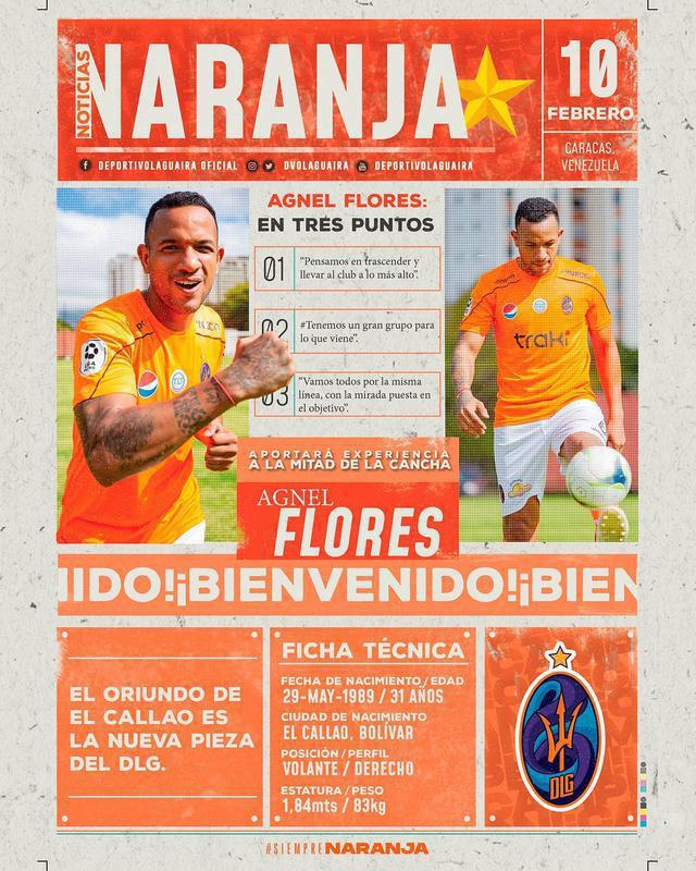 Agnel Flores, meio-campista (Deportivo La Guaira, da Venezuela)
