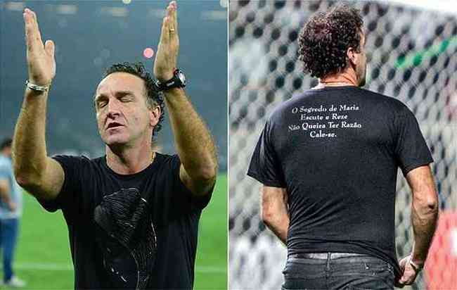 Cuca used the shirt of Nossa Senhora in some games of the Copa Libertadores 2013.  in the decision