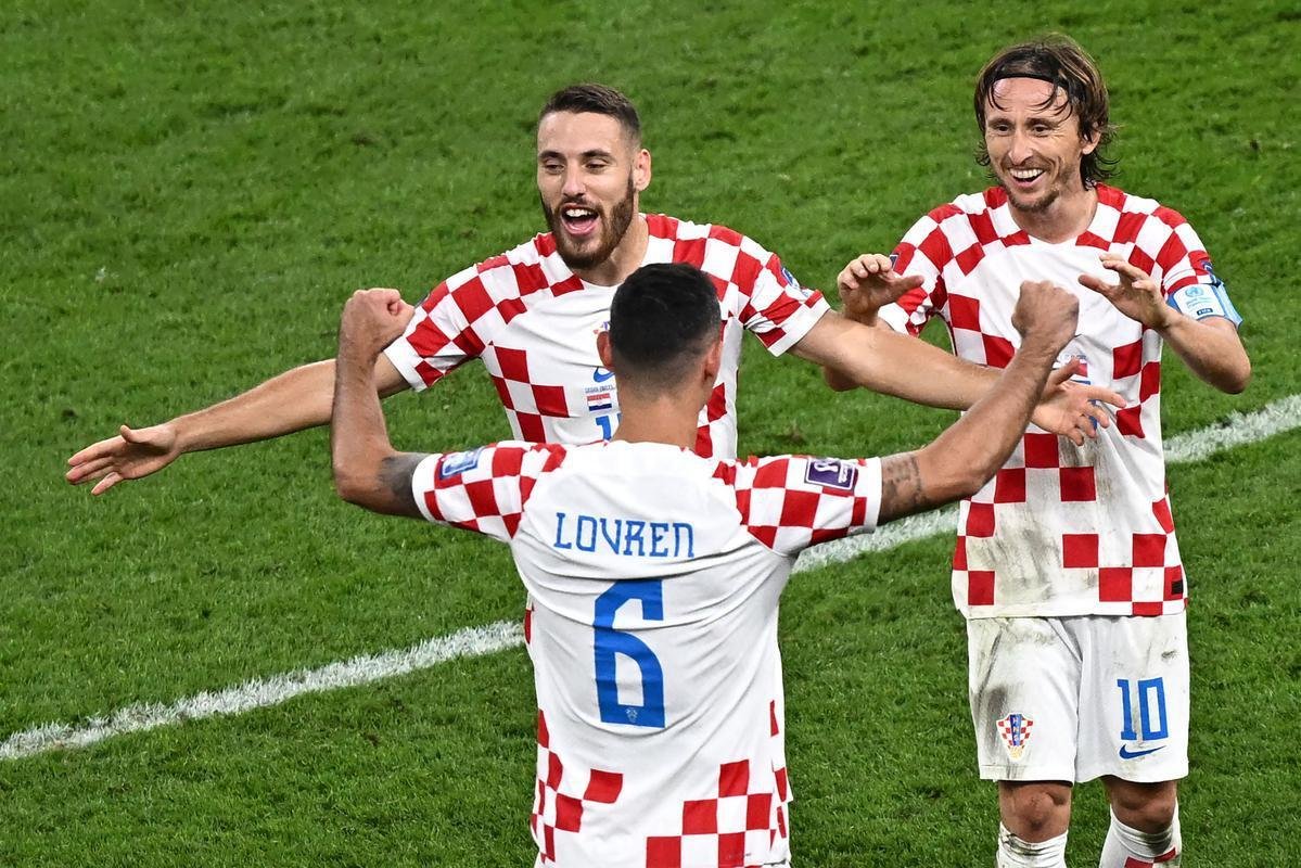 Festa e premiao da Crocia por terceiro lugar na Copa do Mundo de 2022, no Catar. Croatas venceram o Marrocos por 2 a 1, neste sbado (17) e conseguiram mais um feito histrico em Mundiais.