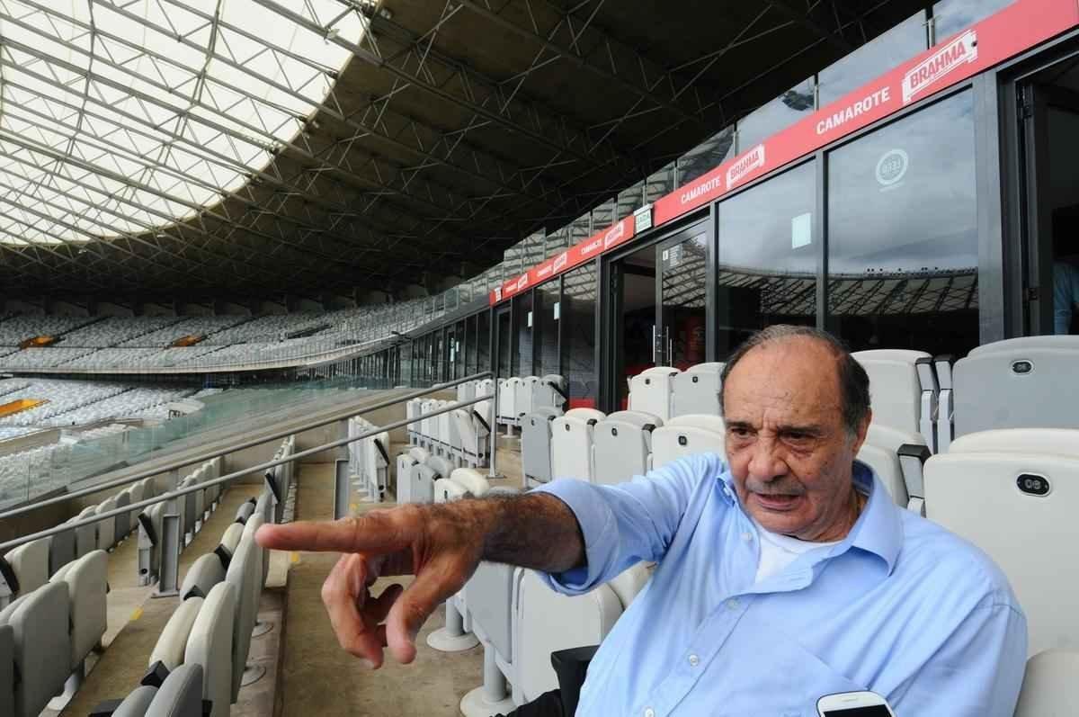 Procpio durante entrevista ao Superesportes no Mineiro, palco do ttulo celeste da Taa Brasil de 1966