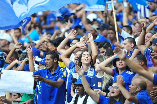Fotos da torcida do Cruzeiro antes e durante a partida contra o Cricima, neste domingo (4), no Mineiro, pela 28 rodada da Srie B