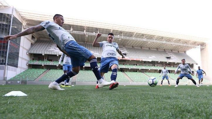 Felipo comandou treino do Palmeiras no Independncia visando ao jogo de quarta, s 21h45, no Mineiro, contra o Cruzeiro, pela semifinal da Copa do Brasil. Time precisa vencer para ir  deciso