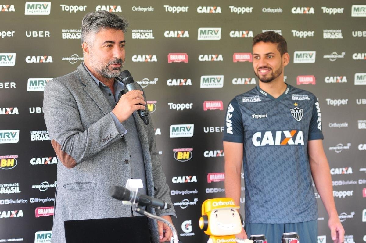 Gabriel completou 100 jogos pelo Atltico no empate por 0 a 0 com o San Lorenzo, no jogo de ida da Copa Sul-Americana, em 11 de abril