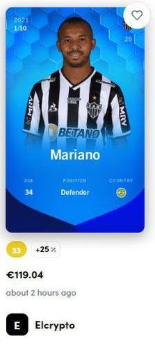 Mariano - 119,04 euros (R$ 758,06) pela carta super rara