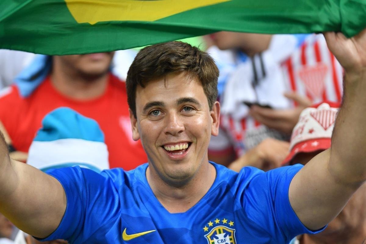 Fotos das torcidas de Brasil e Argentina, no Mineiro, no clssico vlido pela semifinal da Copa Amrica