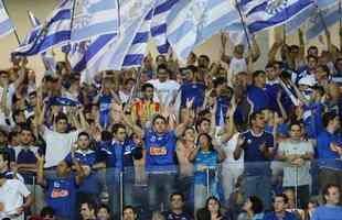 Imagens da torcida do Cruzeiro, no Mineiro, para o jogo com o Atltico-PR