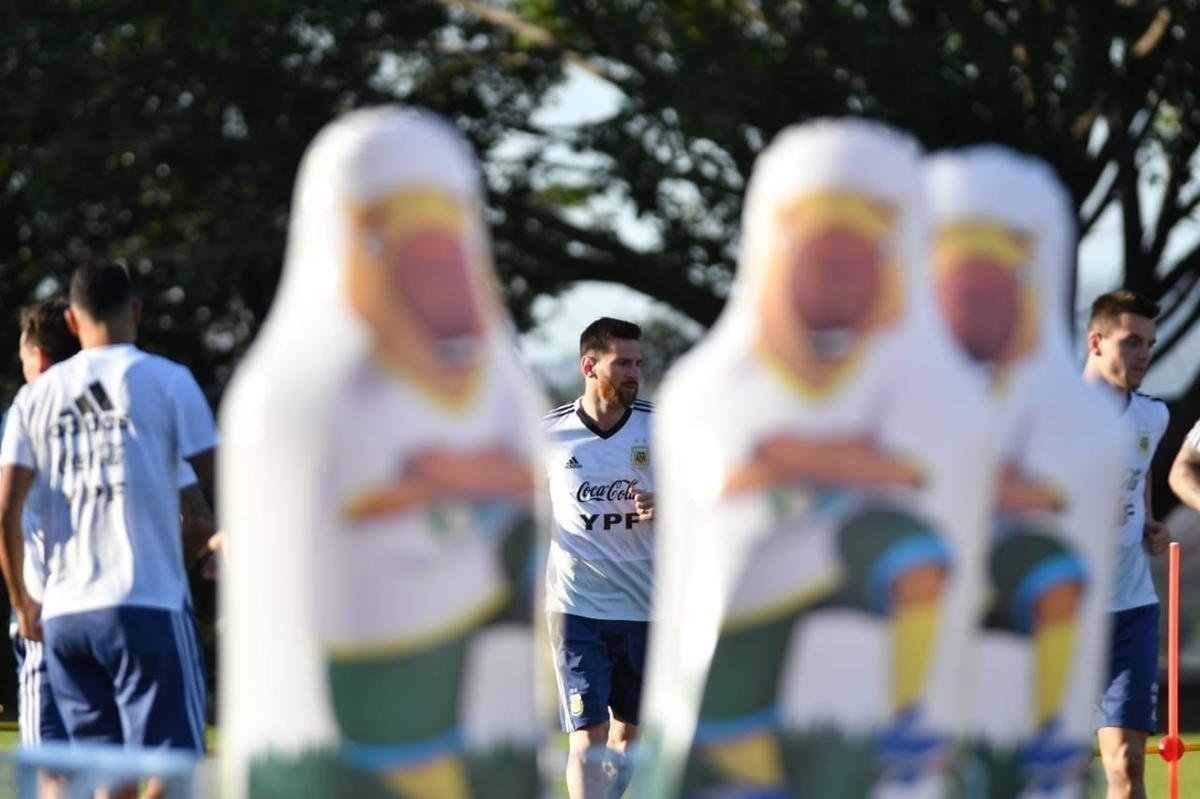 Na Toca II, Seleo Argentina fechou preparao para duelo com o Brasil