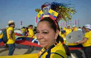 Torcedores do Equador no jogo de abertura da Copa do Mundo