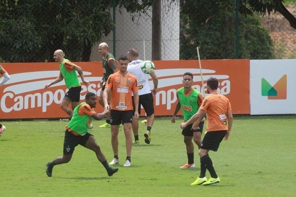 Treino do Atltico em preparao para o jogo de sbado, no Maracan