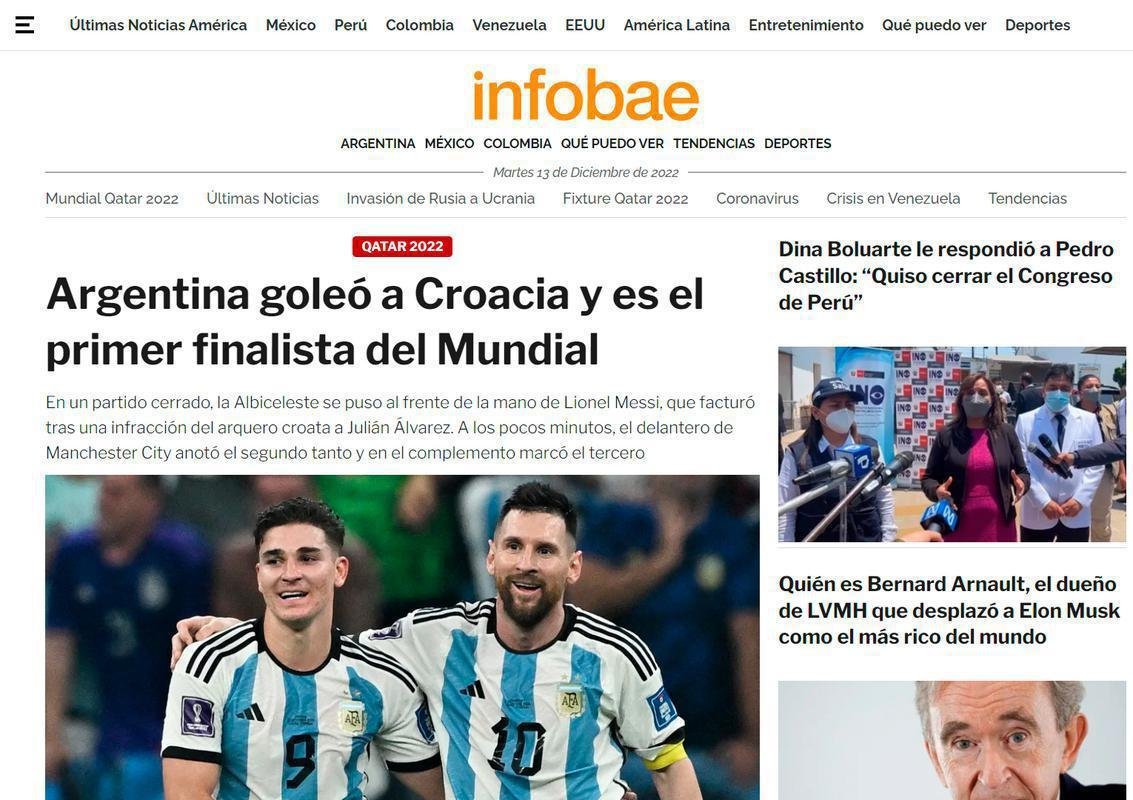 Infobae, da Argentina