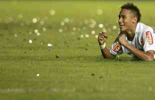 2010 - Neymar, do Santos, foi o artilheiro com dez gols