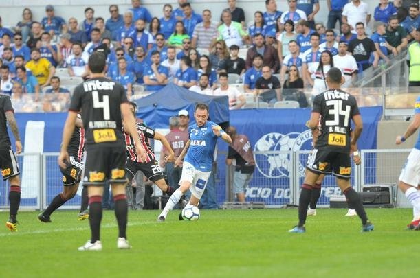 Fotos do jogo entre Cruzeiro e So Paulo