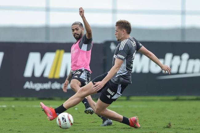 Treino tcnico do Atltico.