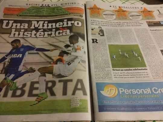 Ol destaca foto do forte chute de Lisandro Lpez que acertou a trave