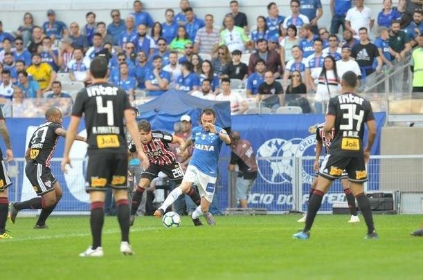 Fotos do jogo entre Cruzeiro e So Paulo