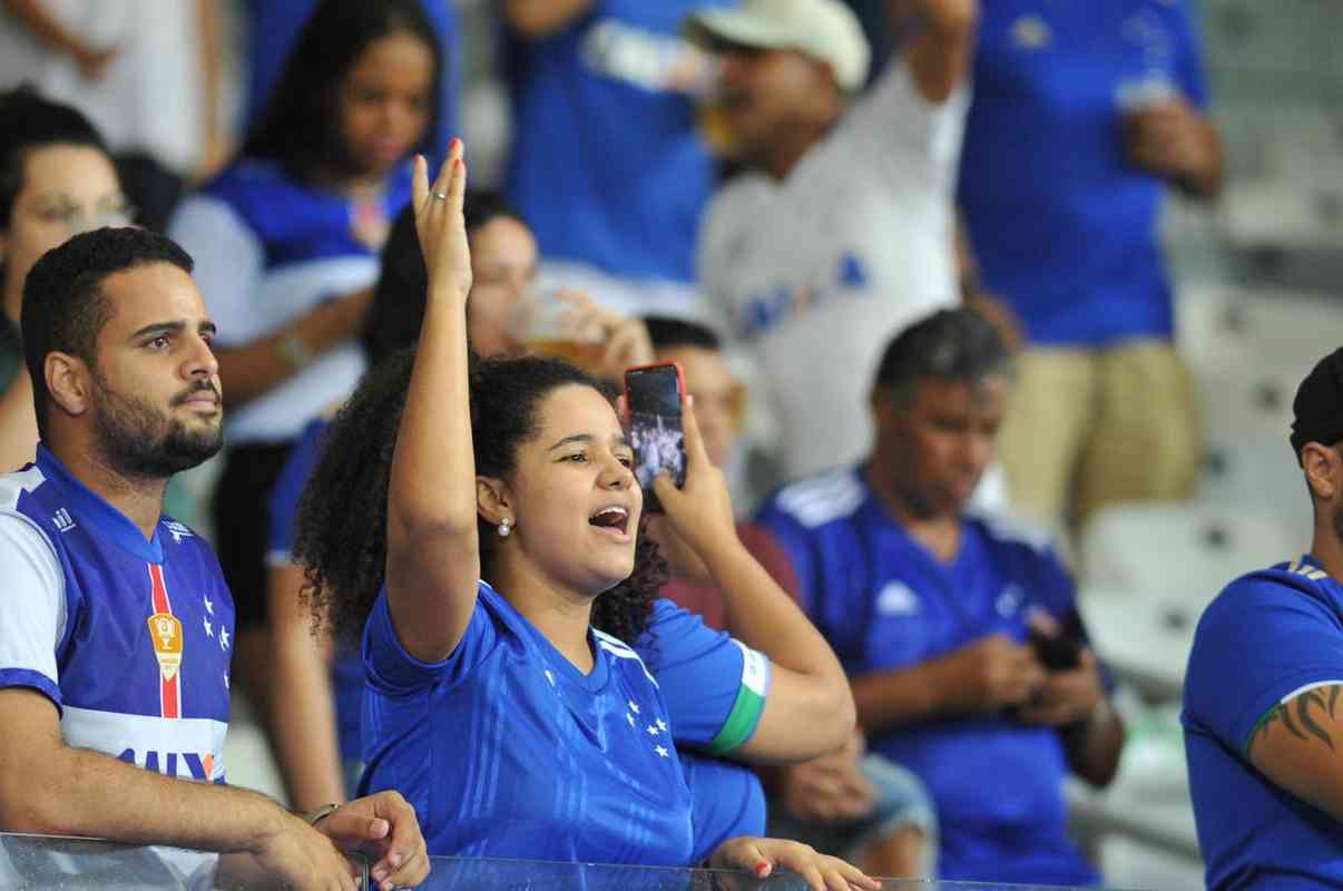 Fotos da torcida do Cruzeiro, no Mineirão, na partida diante do Democrata-GV pela quinta rodada do Campeonato Mineiro