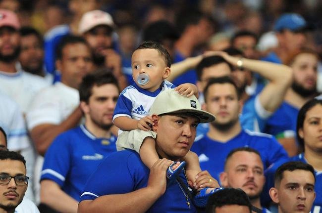 Fotos da torcida do Cruzeiro na volta ao Mineiro em partida contra o Brusque pela 35 rodada da Srie B