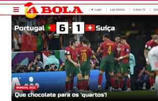 Manchetes dos jornais portugueses aps a goleada por 6 a 1 na Sua