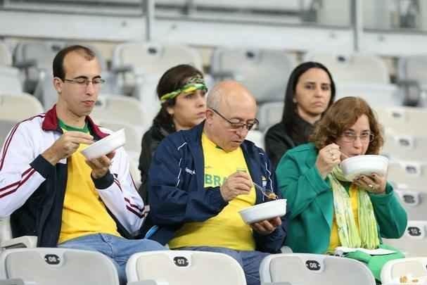 Torcedores no Mineiro durante jogo entre Brasil e Austrlia pelos Jogos Olmpicos do Rio