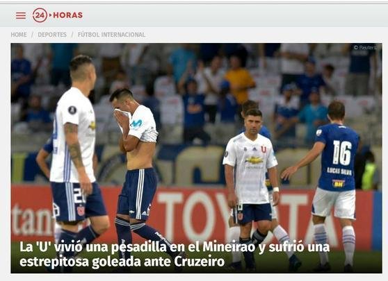 Manchetes dos veculos de comunicao do Chile. TVN, do Chile