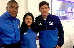 Wuilker Fariez (esquerda) - goleiro se transferiu do Caracas para o Millonarios / Roberto Ovelar (direita) - atacante se transferiu do Junior Barranquilla para o Millonarios