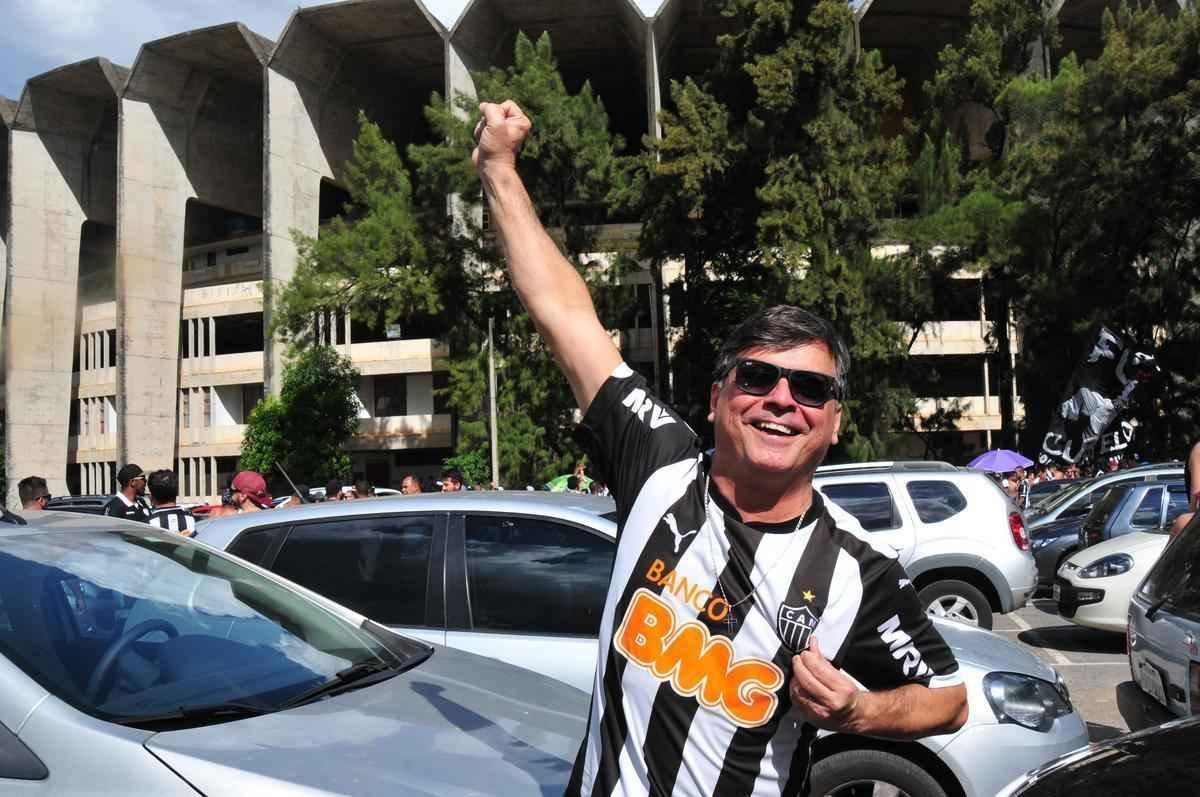 Torcida do Atltico no clssico contra o Cruzeiro, no Mineiro, pela 10 rodada do Estadual