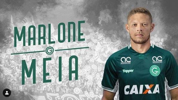 Ex-Atltico e Cruzeiro, o meia atacante Marlone foi emprestado pelo Corinthians ao Gois at o fim de 2019