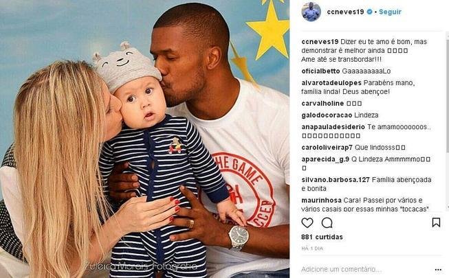 Carlos Csar e a famlia curtindo as frias