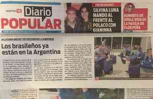 Dirio Popular destacou a chegada do Cruzeiro em Buenos Aires