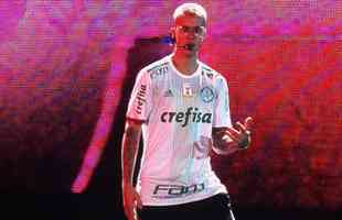 Justin Bieber com a camisa do Palmeiras no Allianz Parque 