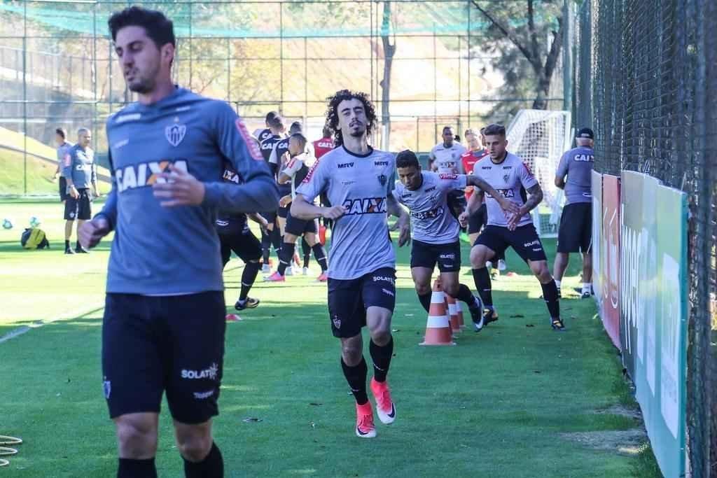 Imagens do treino do Galo antes do jogo contra o Atltico-GO