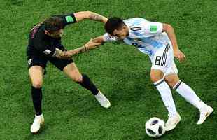 Imagens do duelo entre Argentina e Crocia na Arena Nizhny Novgorod