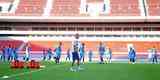 Fotos do treino do Cruzeiro no estdio Libertadores de Amrica, casa do Independiente, em Avellaneda. Time celeste fechou preparao para o jogo contra o Racing, s 21h30 desta tera-feira, no El Cilindro, pela primeira rodada do Grupo 5 da Copa Libertadores (Ramon Lisboa/EM D.A Press)