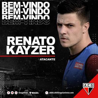 O Atlético-GO anunciou a contratação por empréstimo de Renato Kayzer, que tem direitos econômicos ligados ao Cruzeiro
