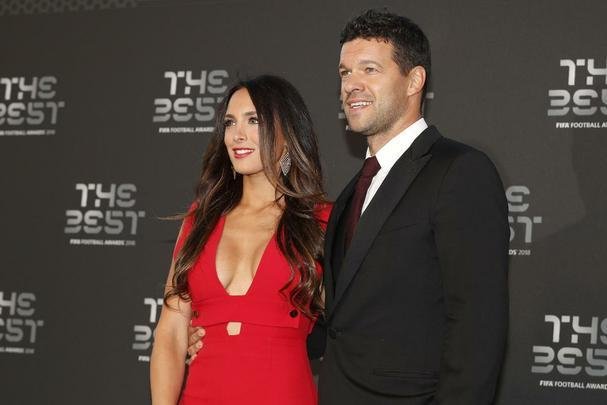 Ex-jogador alemo Michael Ballack e sua esposa Natacha Tannous 