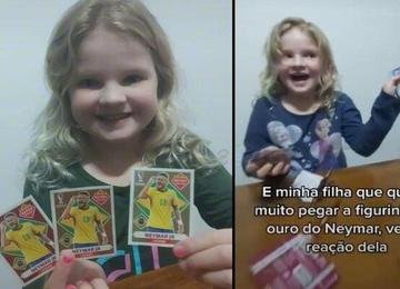 Mãe da garotinha catarinense, Marluce Volpi publicou vídeo nas redes sociais que mostra a reação da pequena fã do jogador da Seleção e do PSG 