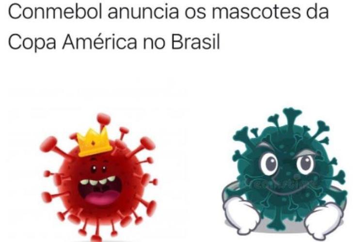 Memes da realização da Copa América no Brasil